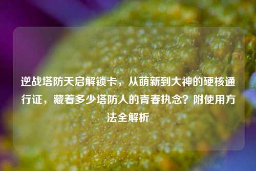 逆战塔防天启解锁卡,从萌新到大神的硬核通行证,藏着多少塔防人的青春执念?附使用方法全解析