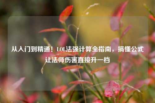 从入门到精通！LOL法强计算全指南，搞懂公式让法师伤害直接升一档