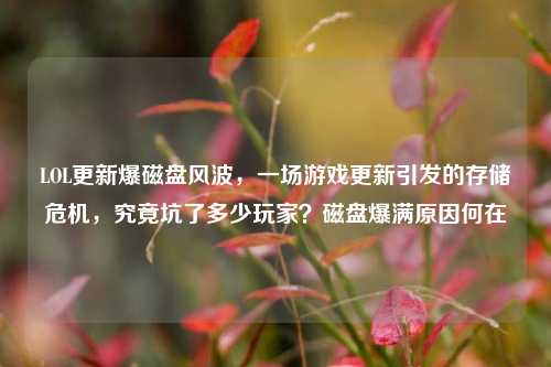 LOL更新爆磁盘风波,一场游戏更新引发的存储危机,究竟坑了多少玩家?磁盘爆满原因何在