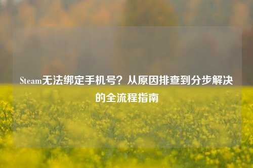 Steam无法绑定手机号？从原因排查到分步解决的全流程指南