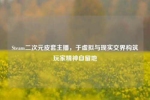 Steam二次元皮套主播，于虚拟与现实交界构筑玩家精神自留地