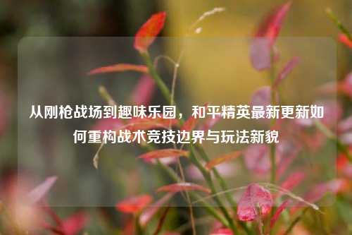 从刚枪战场到趣味乐园，和平精英最新更新如何重构战术竞技边界与玩法新貌