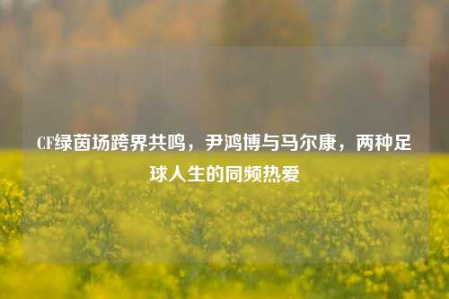 CF绿茵场跨界共鸣，尹鸿博与马尔康，两种足球人生的同频热爱