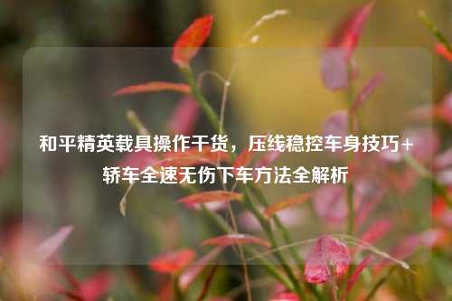 和平精英载具操作干货,压线稳控车身技巧+轿车全速无伤下车方法全解析