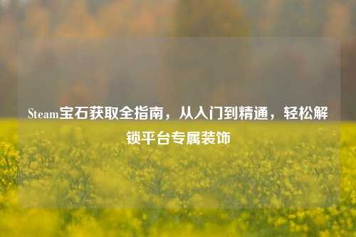 Steam宝石获取全指南，从入门到精通，轻松解锁平台专属装饰