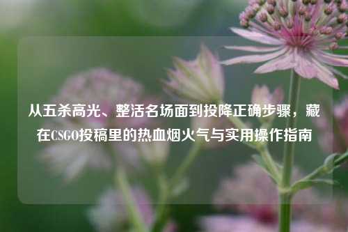 从五杀高光、整活名场面到投降正确步骤，藏在CSGO投稿里的热血烟火气与实用操作指南