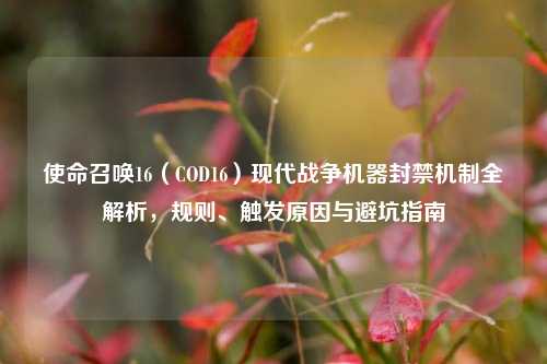 使命召唤16（COD16）现代战争机器封禁机制全解析，规则、触发原因与避坑指南