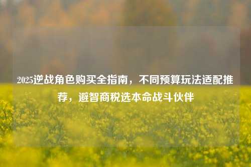 2025逆战角色购买全指南,不同预算玩法适配推荐,避智商税选本命战斗伙伴
