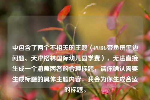 中包含了两个不相关的主题（PUBG带鱼屏黑边问题、天津格林国际幼儿园学费），无法直接生成一个涵盖两者的合理标题，请你确认需要生成标题的具体主题内容，我会为你生成合适的标题。