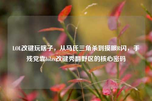 LOL改键玩瞎子，从马氏三角杀到摸眼R闪，手残党靠lolzx改键秀翻野区的核心密码
