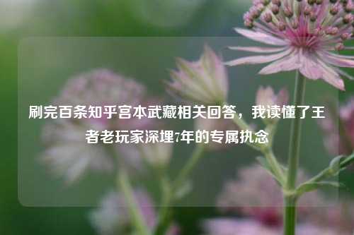 刷完百条知乎宫本武藏相关回答,我读懂了王者老玩家深埋7年的专属执念