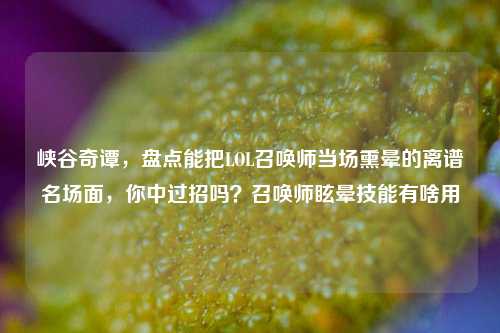 峡谷奇谭，盘点能把LOL召唤师当场熏晕的离谱名场面，你中过招吗？召唤师眩晕技能有啥用