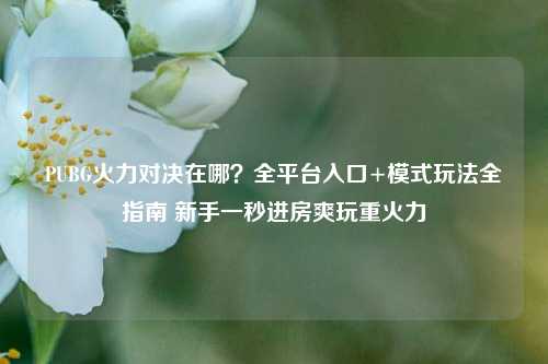 PUBG火力对决在哪？全平台入口+模式玩法全指南 新手一秒进房爽玩重火力