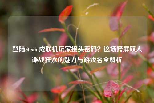登陆Steam成联机玩家接头密码？这场跨屏双人谍战狂欢的魅力与游戏名全解析