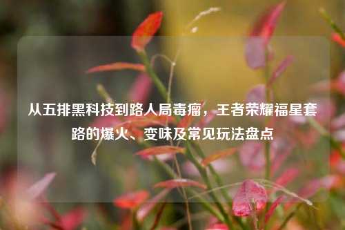 从五排黑科技到路人局毒瘤，王者荣耀福星套路的爆火、变味及常见玩法盘点
