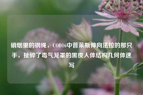 硝烟里的钢绳，COD16中普莱斯伸向法拉的那只手，扯碎了毒气笼罩的黑夜人体结构几何体速写