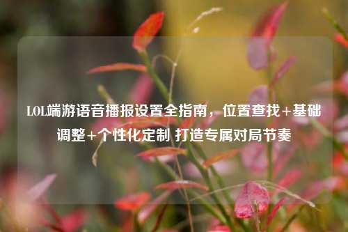 LOL端游语音播报设置全指南，位置查找+基础调整+个性化定制 打造专属对局节奏