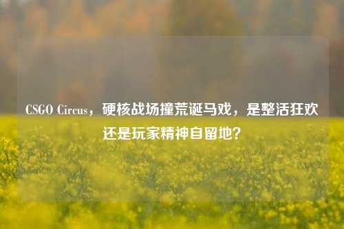 CSGO Circus，硬核战场撞荒诞马戏，是整活狂欢还是玩家精神自留地？