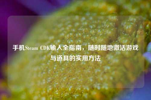 手机Steam CDK输入全指南，随时随地激活游戏与道具的实用方法