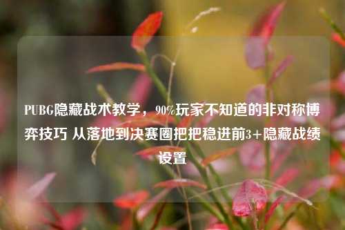 PUBG隐藏战术教学，90%玩家不知道的非对称博弈技巧 从落地到决赛圈把把稳进前3+隐藏战绩设置