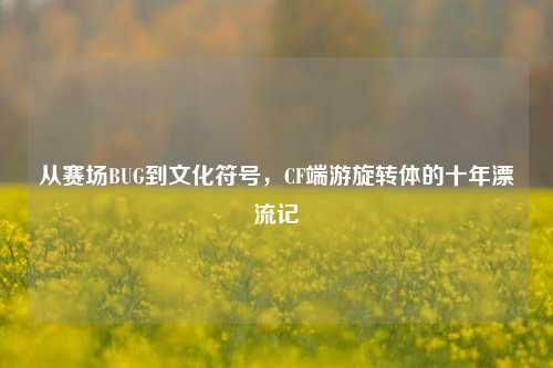 从赛场BUG到文化符号,CF端游旋转体的十年漂流记