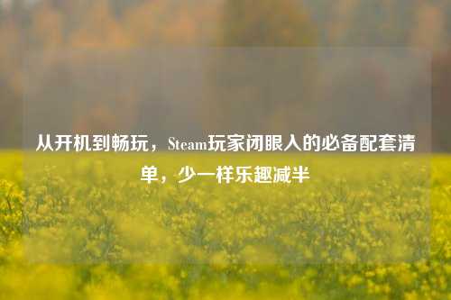 从开机到畅玩,Steam玩家闭眼入的必备配套清单,少一样乐趣减半