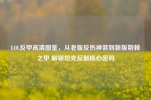 LOL反甲高清图鉴,从老版反伤神装到新版荆棘之甲 解锁坦克反制核心密码
