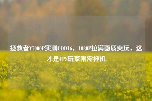 拯救者Y7000P实测COD16，1080P拉满画质爽玩，这才是FPS玩家刚需神机