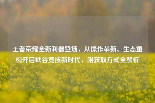 王者荣耀全新利器登场，从操作革新、生态重构开启峡谷竞技新时代，附获取方式全解析