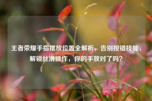 王者荣耀手指摆放位置全解析，告别按错技能，解锁丝滑操作，你的手放对了吗？