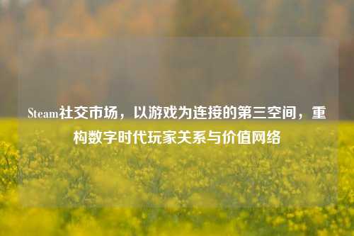 Steam社交市场，以游戏为连接的第三空间，重构数字时代玩家关系与价值网络