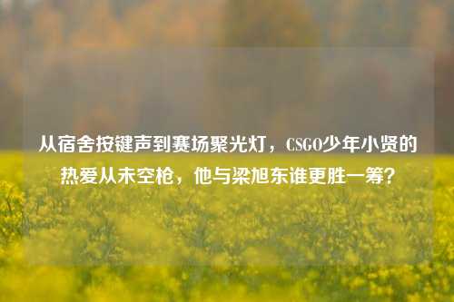 从宿舍按键声到赛场聚光灯，CSGO少年小贤的热爱从未空枪，他与梁旭东谁更胜一筹？
