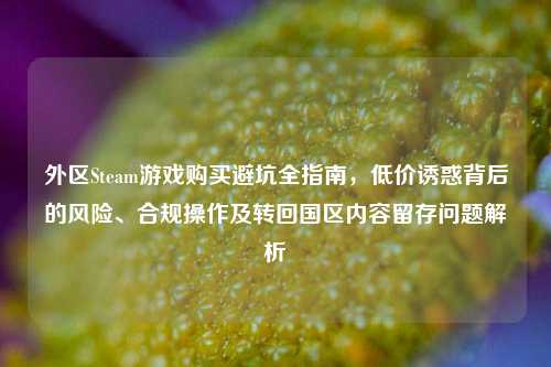外区Steam游戏购买避坑全指南，低价诱惑背后的风险、合规操作及转回国区内容留存问题解析