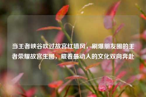 当王者峡谷吹过故宫红墙风,刷爆朋友圈的王者荣耀故宫生图,藏着最动人的文化双向奔赴