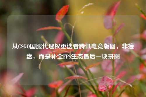 从CSGO国服代理权更迭看腾讯电竞版图，非接盘，而是补全FPS生态最后一块拼图