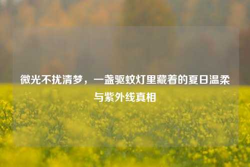 微光不扰清梦，一盏驱蚊灯里藏着的夏日温柔与紫外线真相