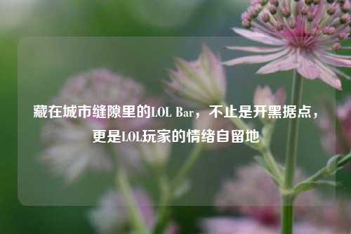 藏在城市缝隙里的LOL Bar,不止是开黑据点,更是LOL玩家的情绪自留地
