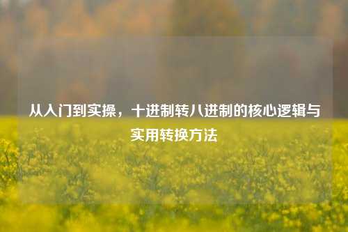 从入门到实操，十进制转八进制的核心逻辑与实用转换方法