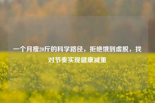 一个月瘦20斤的科学路径，拒绝饿到虚脱，找对节奏实现健康减重