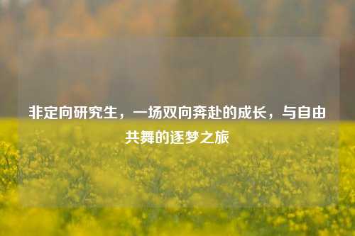非定向研究生，一场双向奔赴的成长，与自由共舞的逐梦之旅