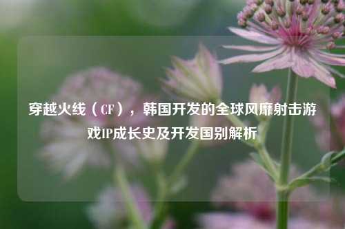穿越火线（CF），韩国开发的全球风靡射击游戏IP成长史及开发国别解析