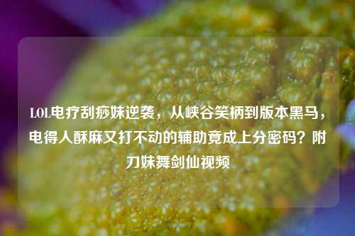 LOL电疗刮痧妹逆袭，从峡谷笑柄到版本黑马，电得人酥麻又打不动的辅助竟成上分密码？附刀妹舞剑仙视频