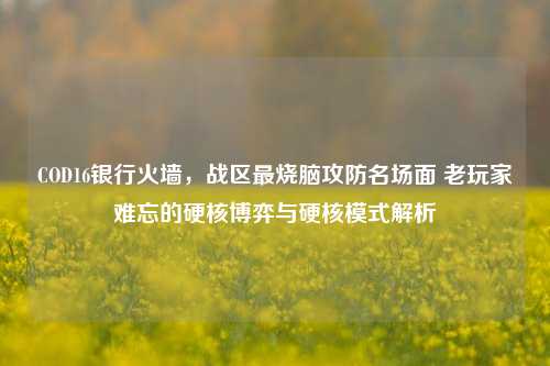 COD16银行火墙，战区最烧脑攻防名场面 老玩家难忘的硬核博弈与硬核模式解析