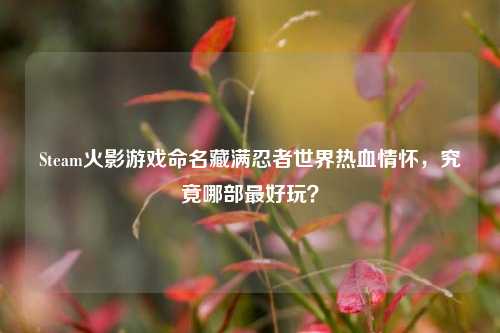 Steam火影游戏命名藏满忍者世界热血情怀，究竟哪部最好玩？