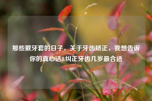 那些戴牙套的日子,关于牙齿矫正,我想告诉你的真心话&纠正牙齿几岁最合适