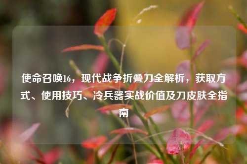 使命召唤16，现代战争折叠刀全解析，获取方式、使用技巧、冷兵器实战价值及刀皮肤全指南