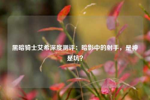 黑暗骑士艾希深度测评：暗影中的射手，是神是坑？